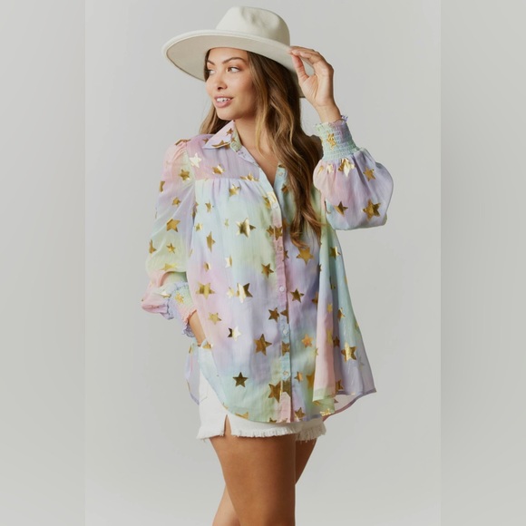 Star Button Down Shirt - Picture 1 of 6